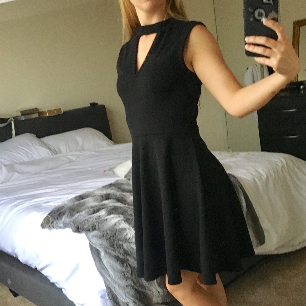 High Neck Choker Little Black Dress